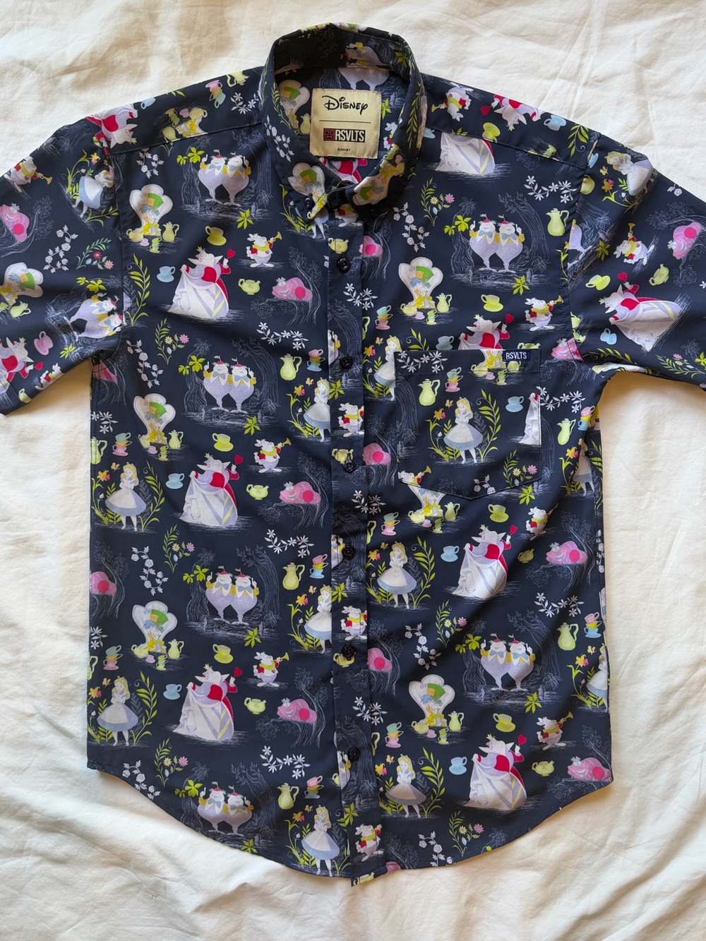 RSVLTS Disney Alice In Wonderland Curiouser And Curiouser Shirt Mens M Kunuflex